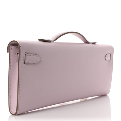 Hermes Swift Kelly Cut Clutch Pochette Mauve Pale 3 of 7