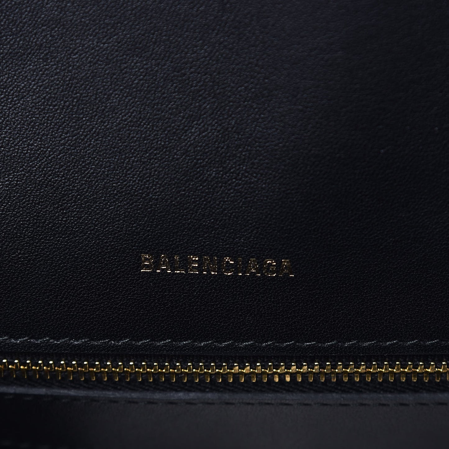 Calfskin Allover Logo M Ville Top Handle Bag Black