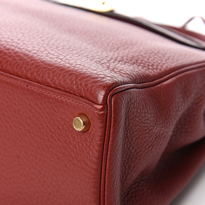 Hermes Taurillon Clemence Retourne Kelly 32 Rouge H 31 of 35