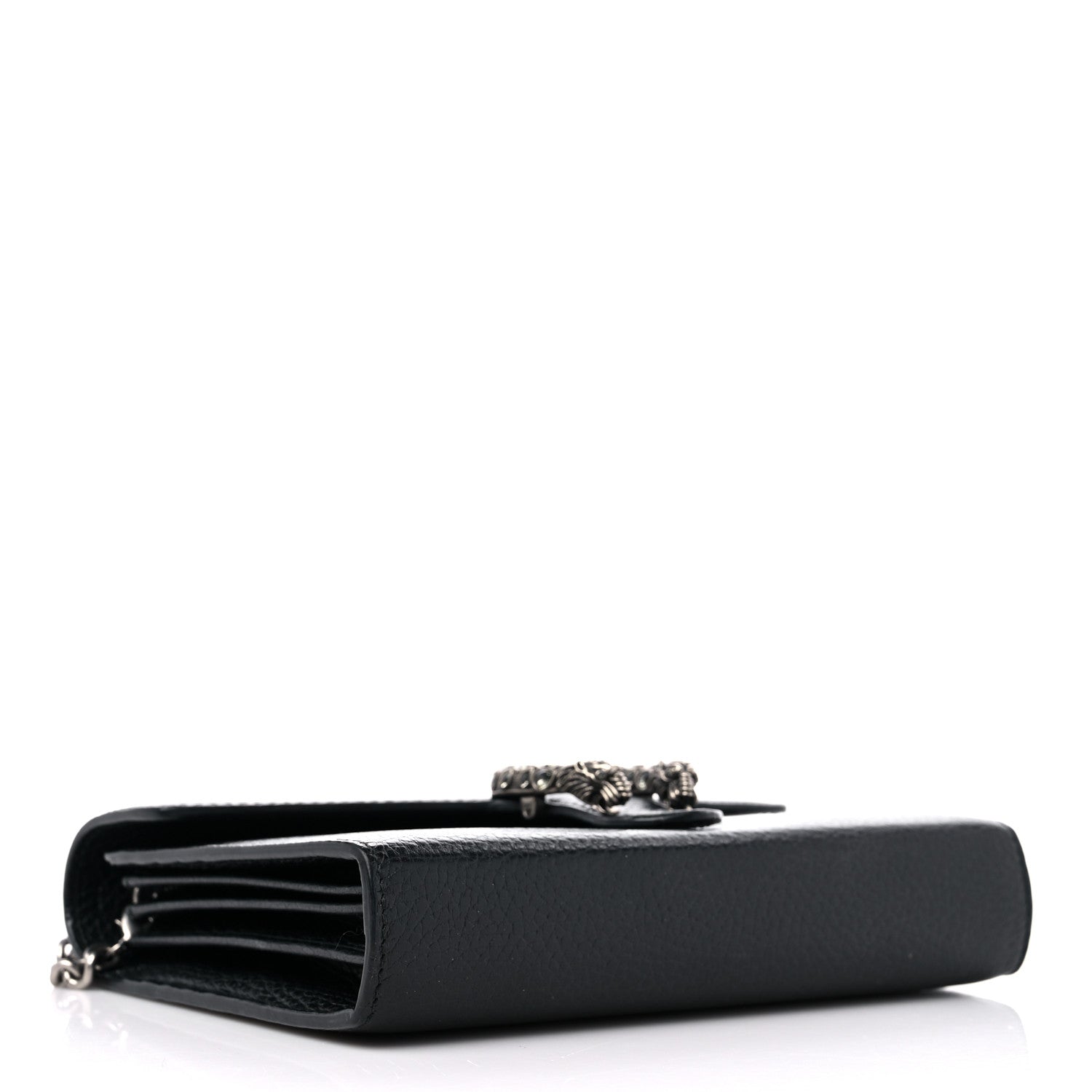 Gucci Calfskin Mini Dionysus Chain Wallet Black 4 of 12