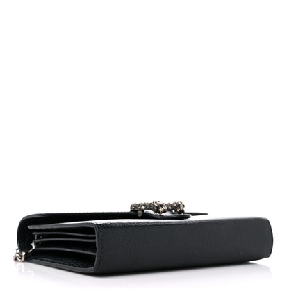 Gucci Calfskin Mini Dionysus Chain Wallet Black 4 of 12