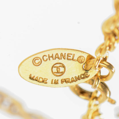 Chanel Crystal Knot Pendant Chain Necklace Gold 5 of 5