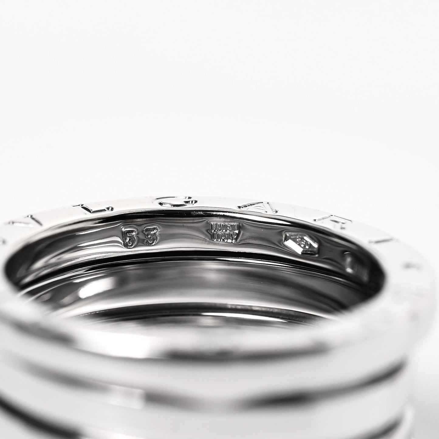18K White Gold B.Zero1 Four-Band Ring 53 6.5