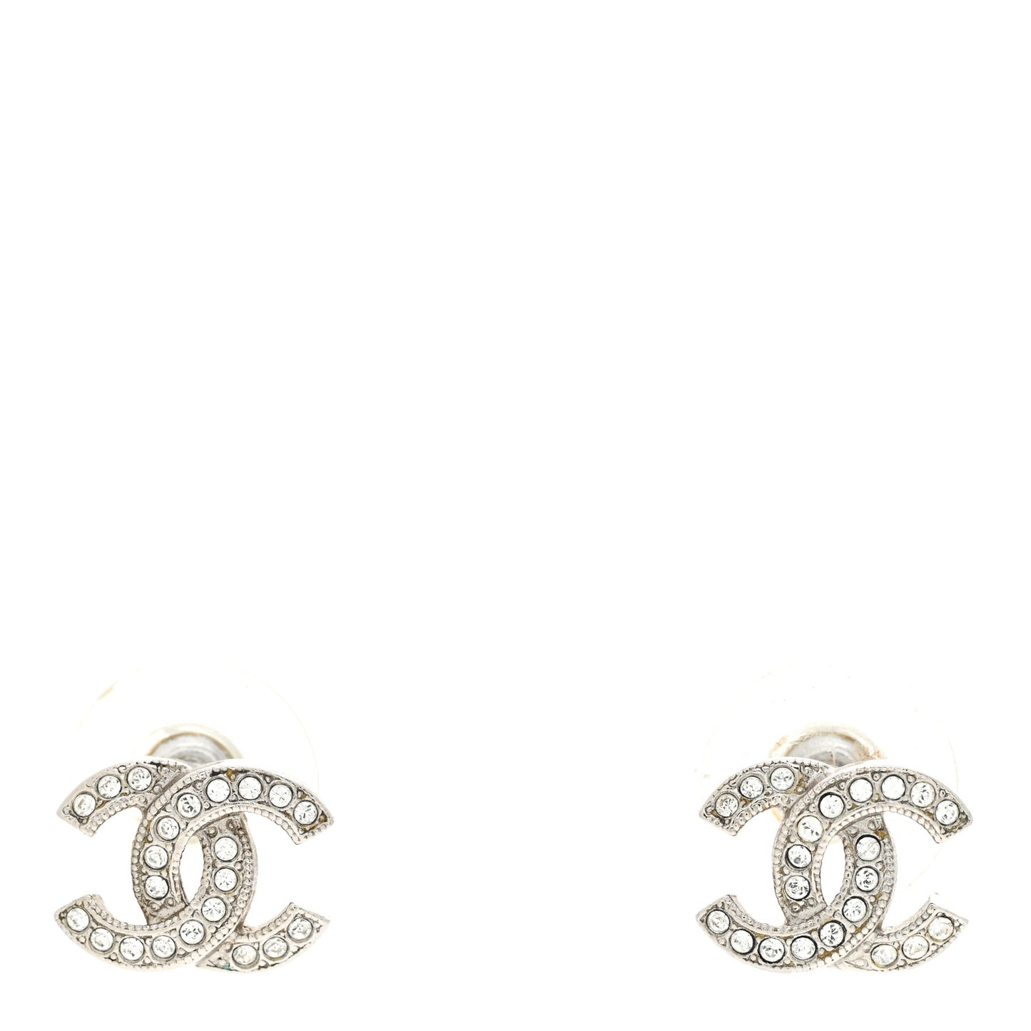 Crystal CC Earrings Silver