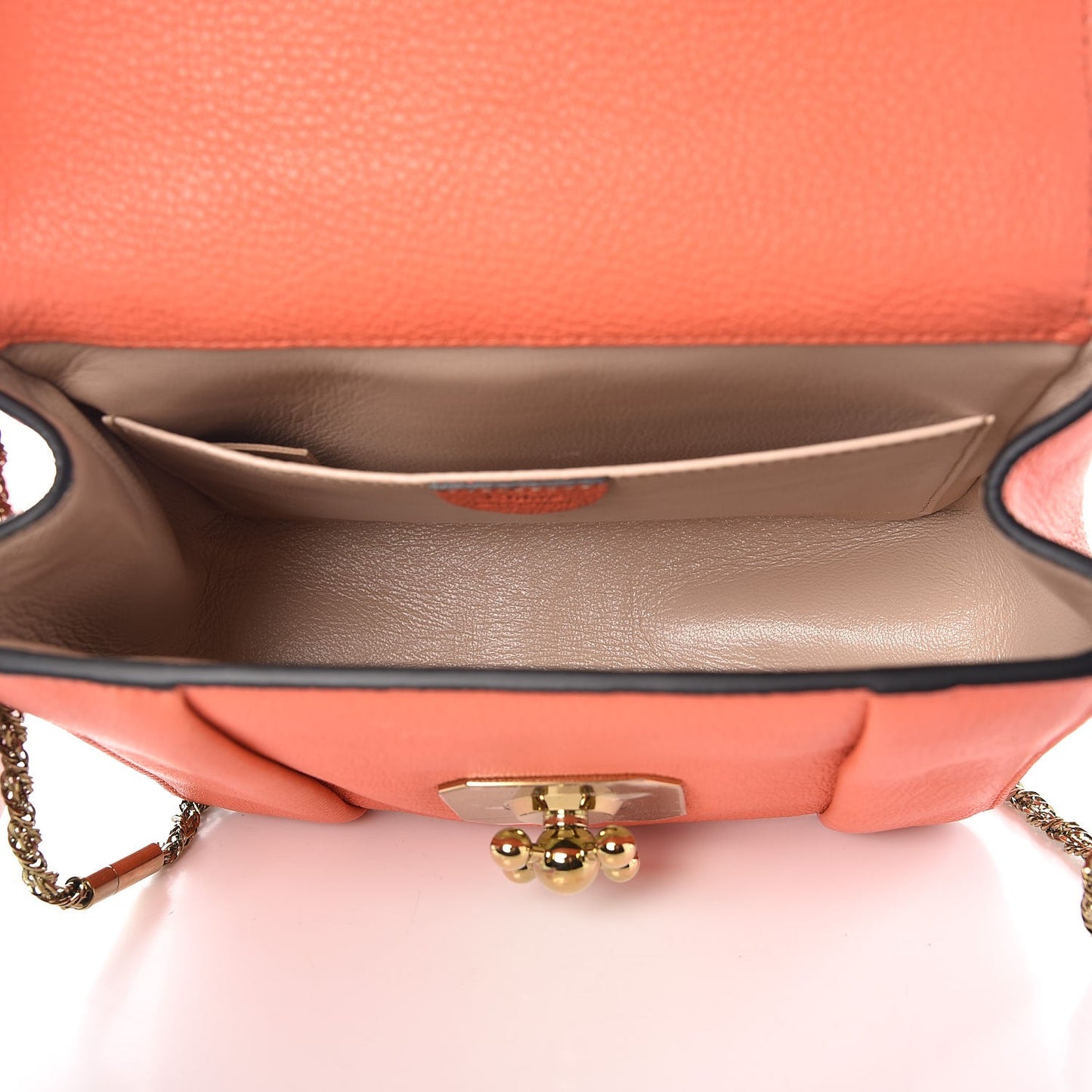 Goatskin Small Elsie Shoulder Bag Coral Pop