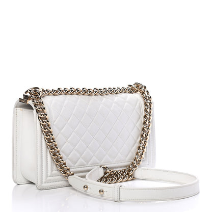 Chanel Lambskin Quilted Medium Boy Flap White 2 of 4