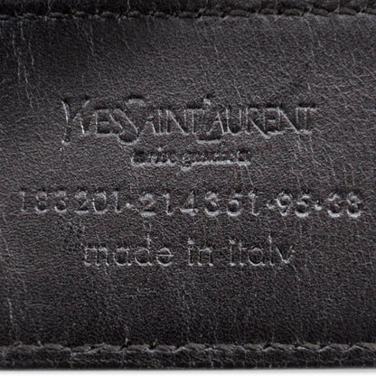 Saint Laurent Mens Crocodile Embossed Nubuck Belt 38 6 of 7