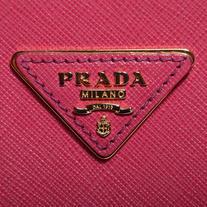 Prada Saffiano Lux Small Double Zip Tote Peonia 6 of 10
