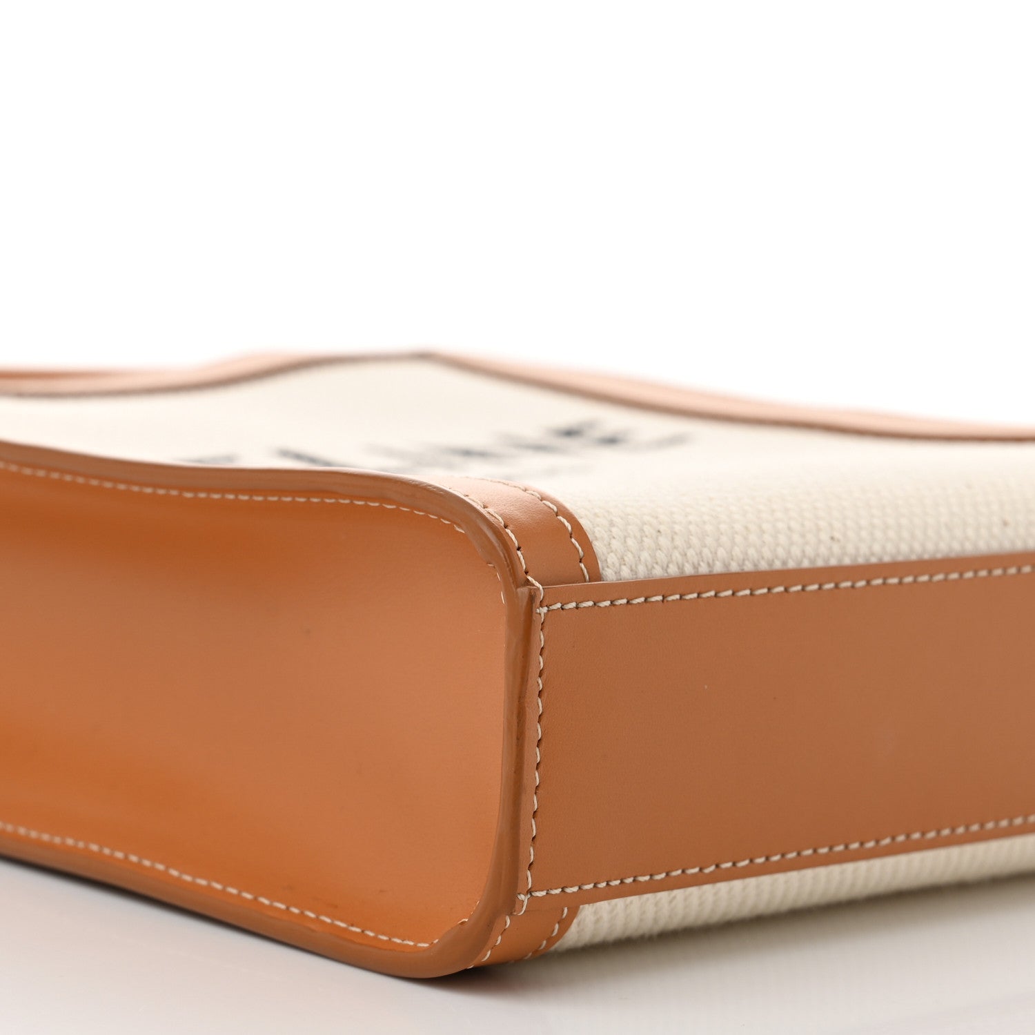 Celine Canvas Calfskin Mini Vertical Cabas Natural Tan 7 of 8