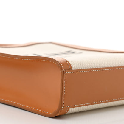 Celine Canvas Calfskin Mini Vertical Cabas Natural Tan 7 of 8