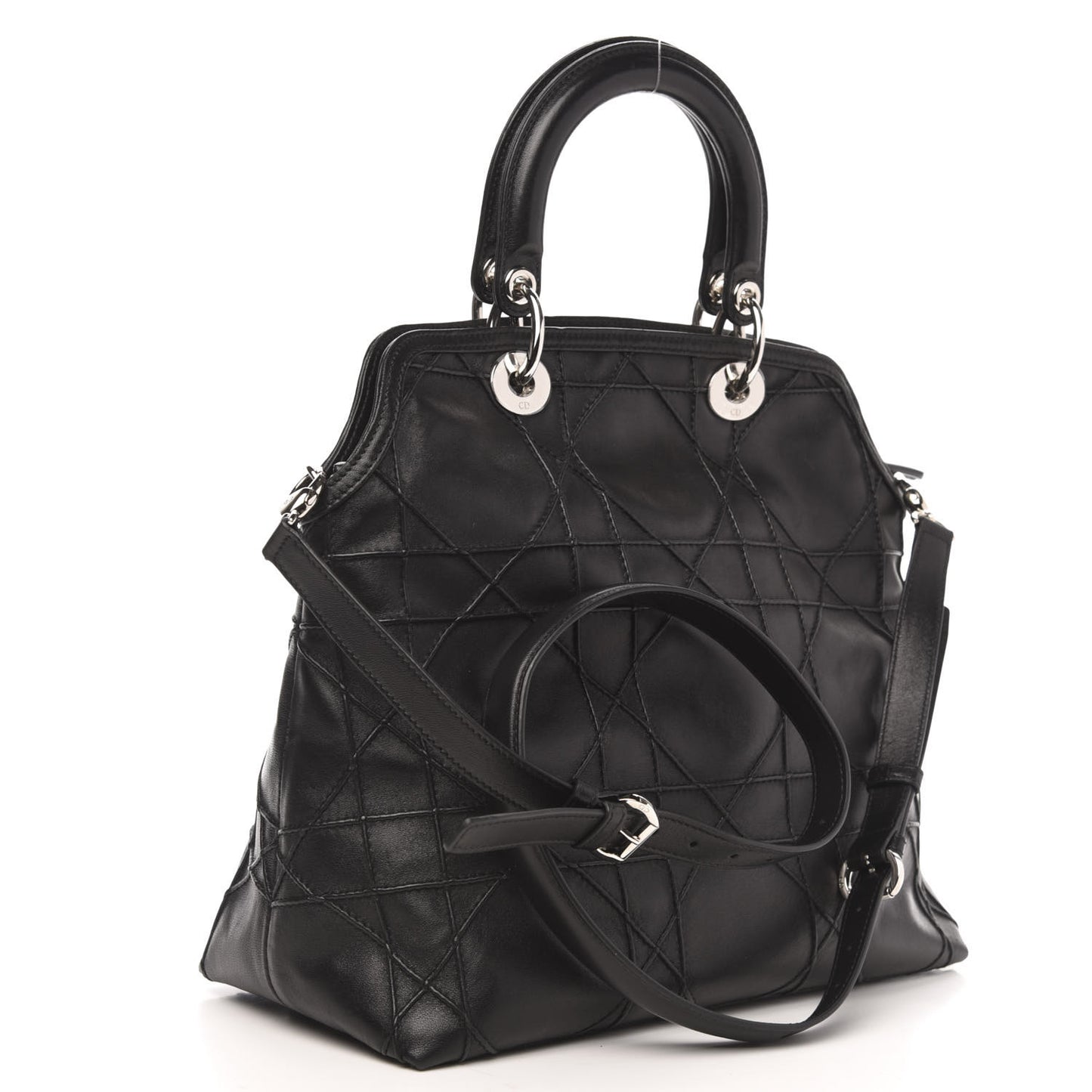 Lambskin Cannage Medium Granville Tote Black