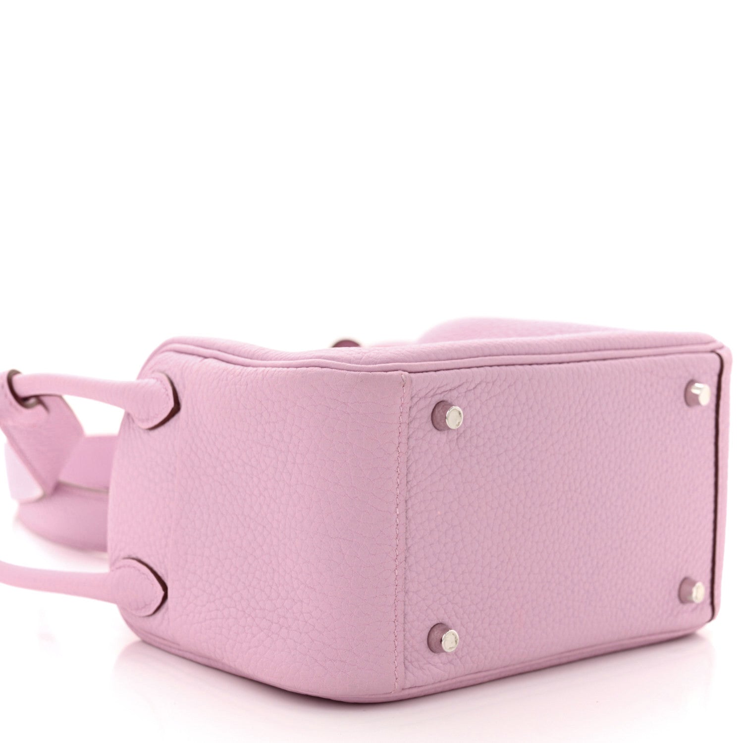 Hermes Taurillon Clemence Mini Lindy 20 Mauve Sylvestre 4 of 10