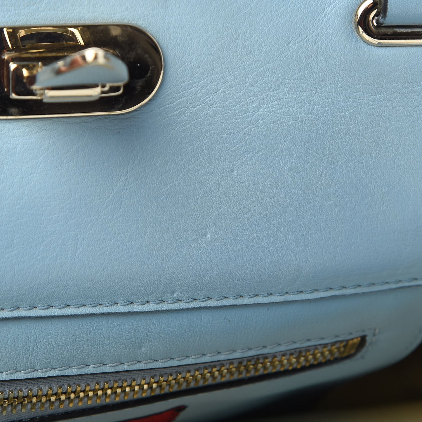Vitello Small Rockstud Tote Sky Sorbet