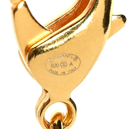 Chanel Metal Pearl Paris Button Necklace Gold 5 of 5