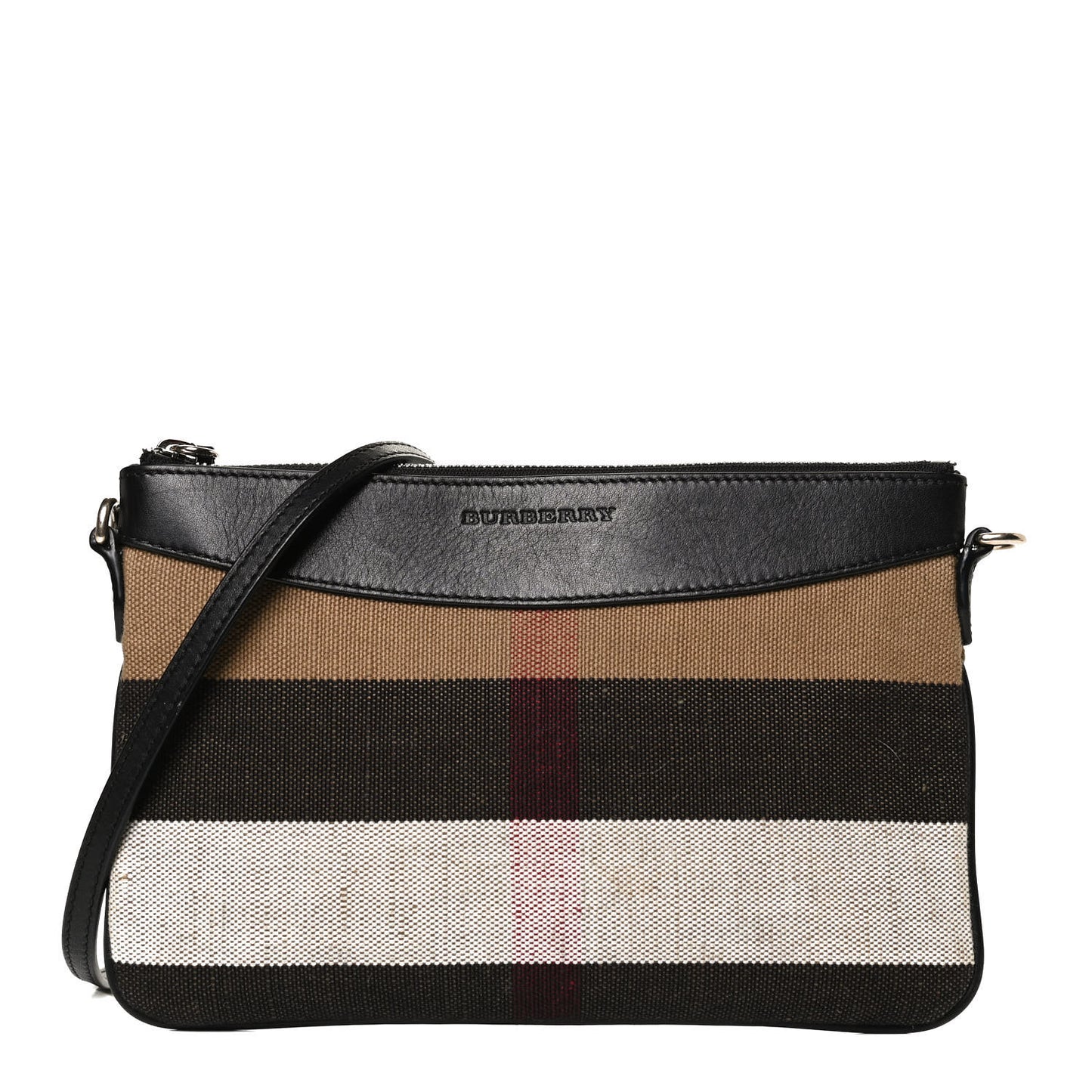 Mega Check Peyton Crossbody Clutch Bag Black