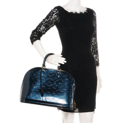 Louis Vuitton Vernis Alma GM Blue Nuit 2 of 7