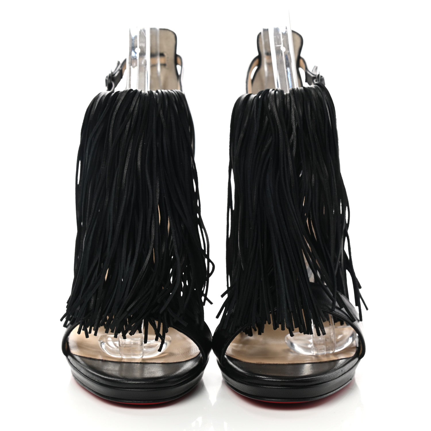 Christian Louboutin Nappa Fringe Casanovella 120 Pumps 39.5 Black 2 of 8