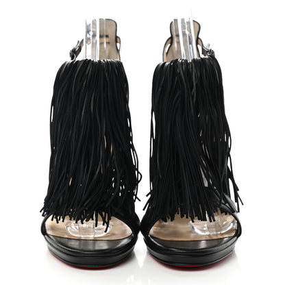 Christian Louboutin Nappa Fringe Casanovella 120 Pumps 39.5 Black 2 of 8