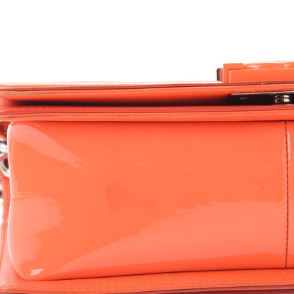Chanel Patent Quilted Medium Plexiglass Boy Flap Orange 16 of 16
