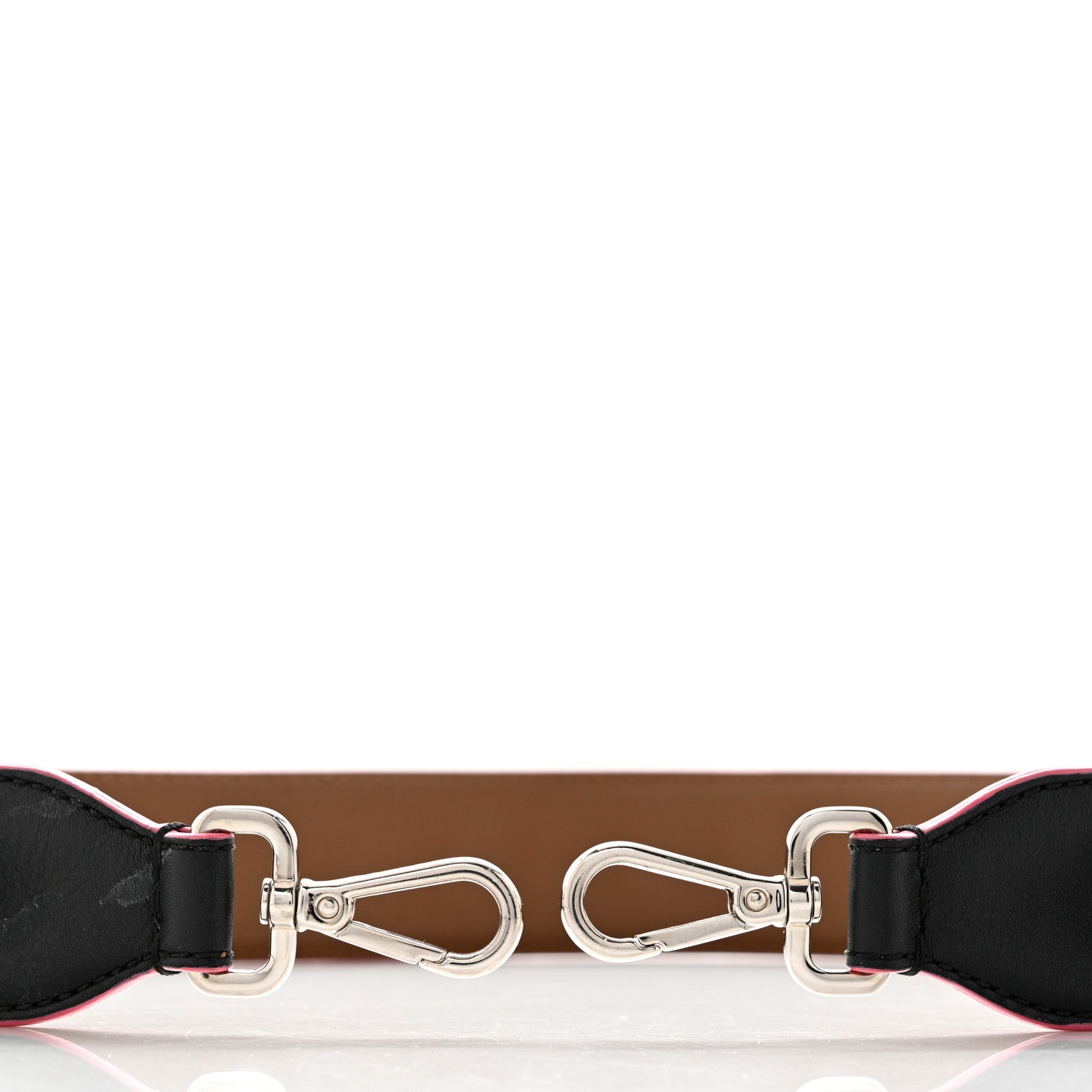 Fendi Vitello Dolce Plexiglass Bi-Color Studded Strap You Black Brownie Multicolor 3 of 5