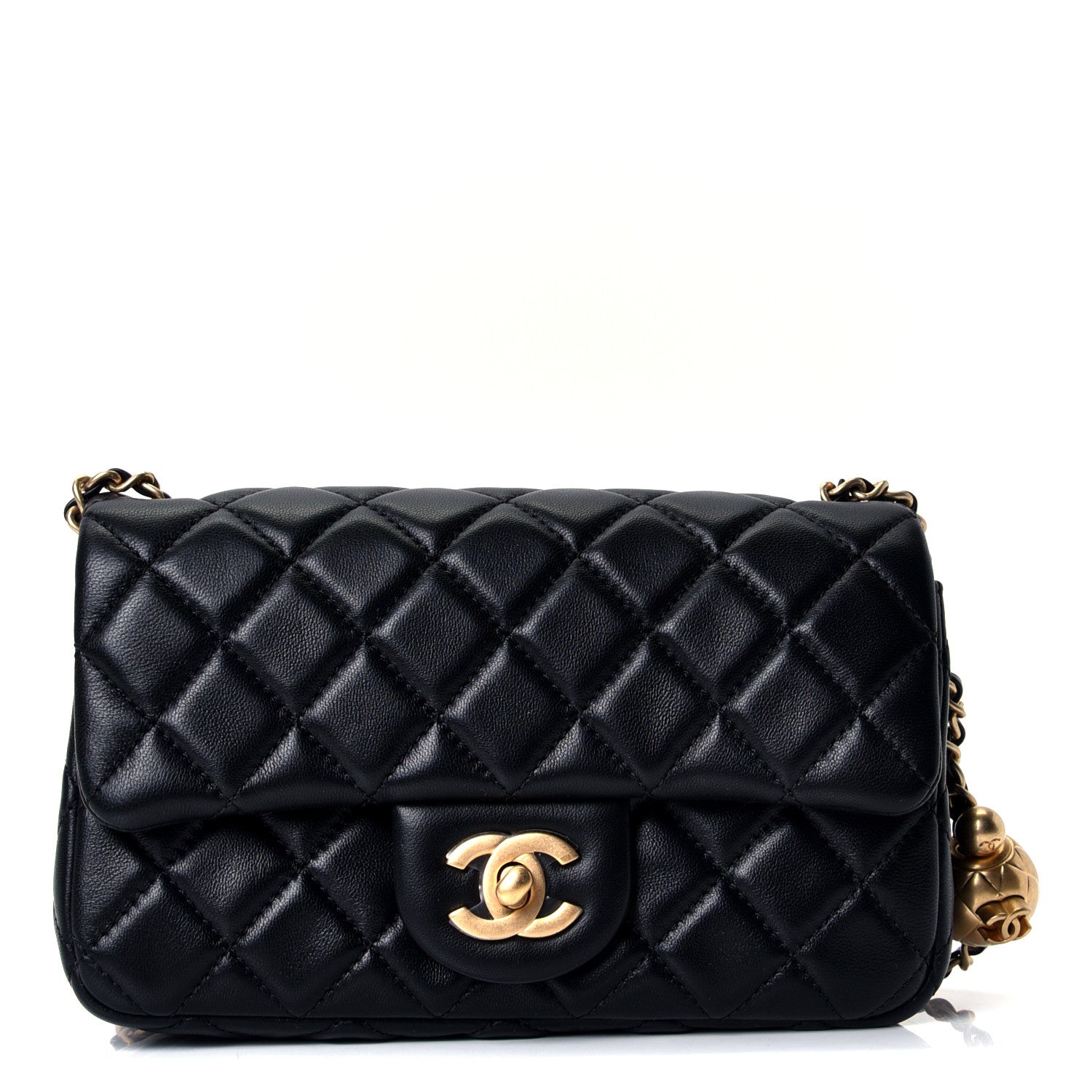 Chanel Lambskin Quilted Mini Rectangular Pearl Crush Flap Black 1 of 4