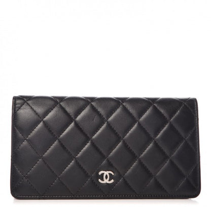 Chanel Lambskin Quilted Yen Wallet Black 1 of 10