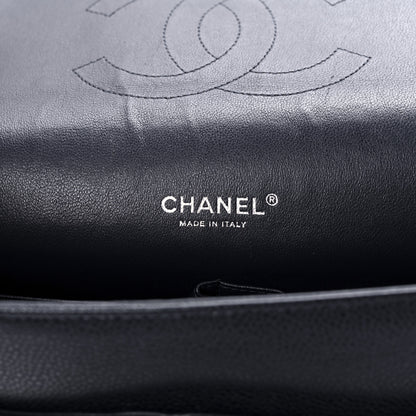 Chanel Caviar Quilted Maxi Double Flap Navy Blue 5 of 9