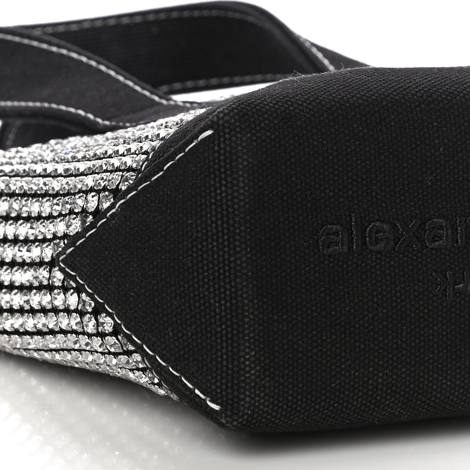 Alexander Wang Mesh Crystal Rhinestone Mini Cruiser Tote Black Silver 9 of 13