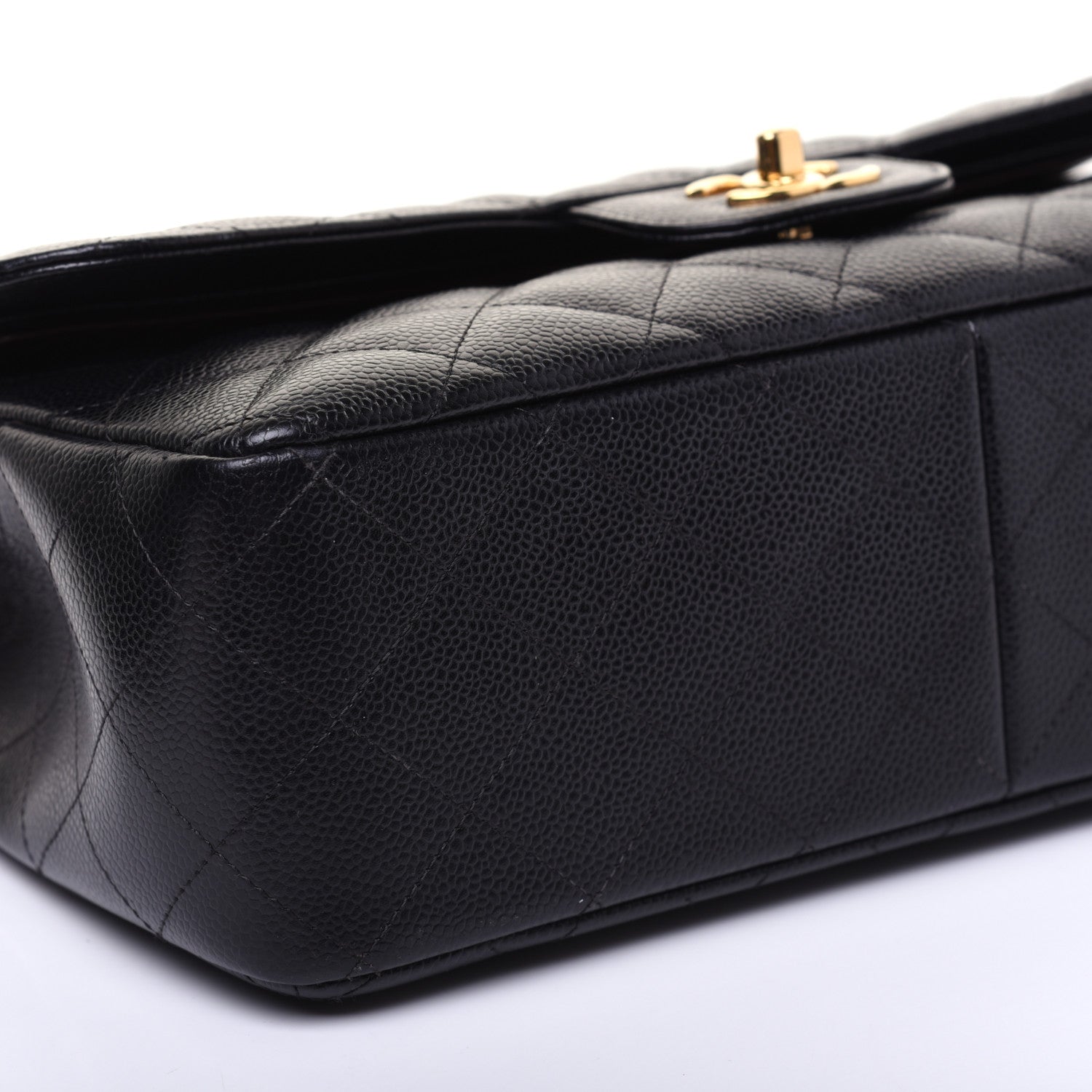 Chanel Caviar Quilted Jumbo Double Flap Black 6 of 15