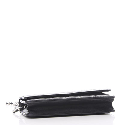 Chanel Calfskin Quilted Wallet On Chain WOC Black 3 of 12