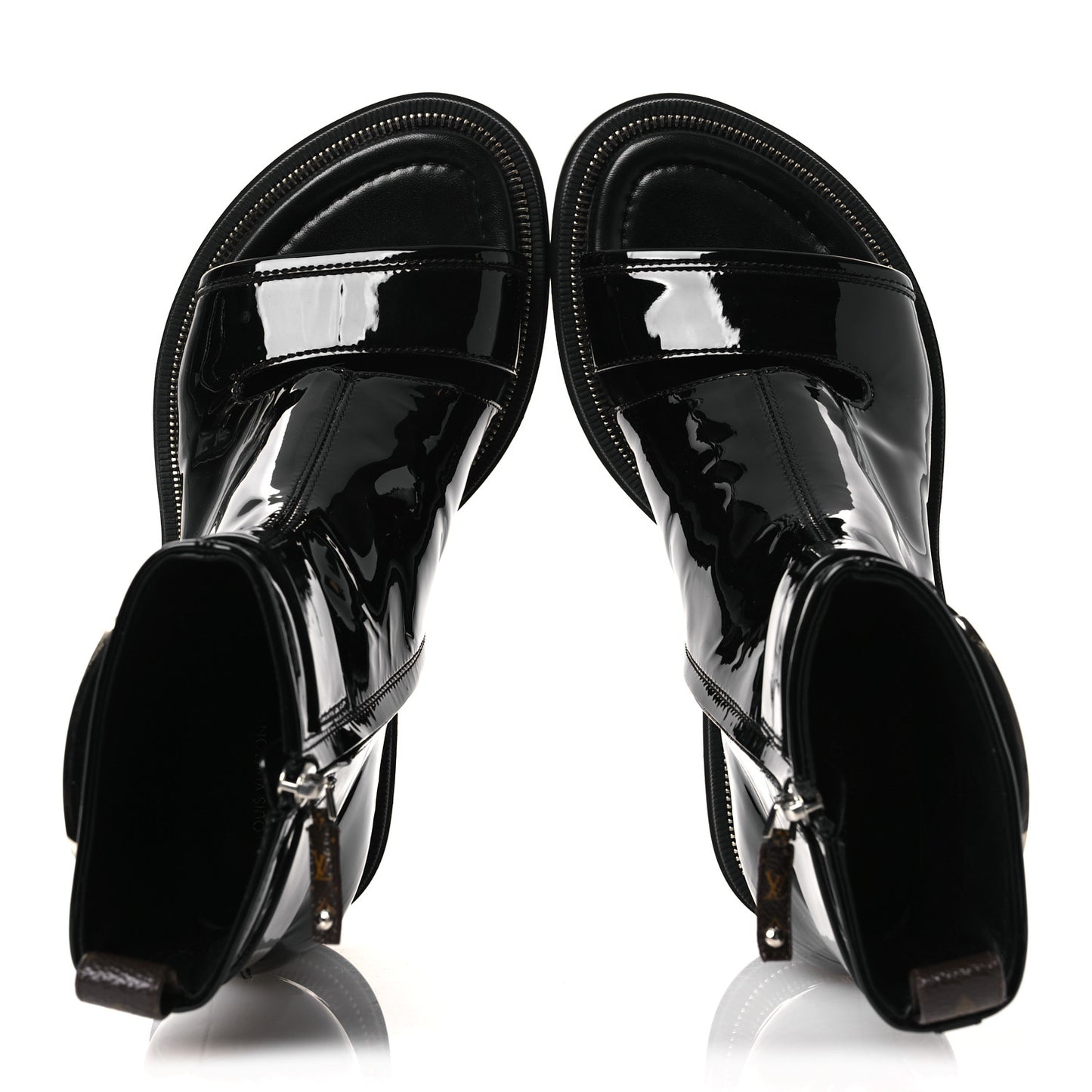Patent Calfskin Moonlight Boots 38 Black