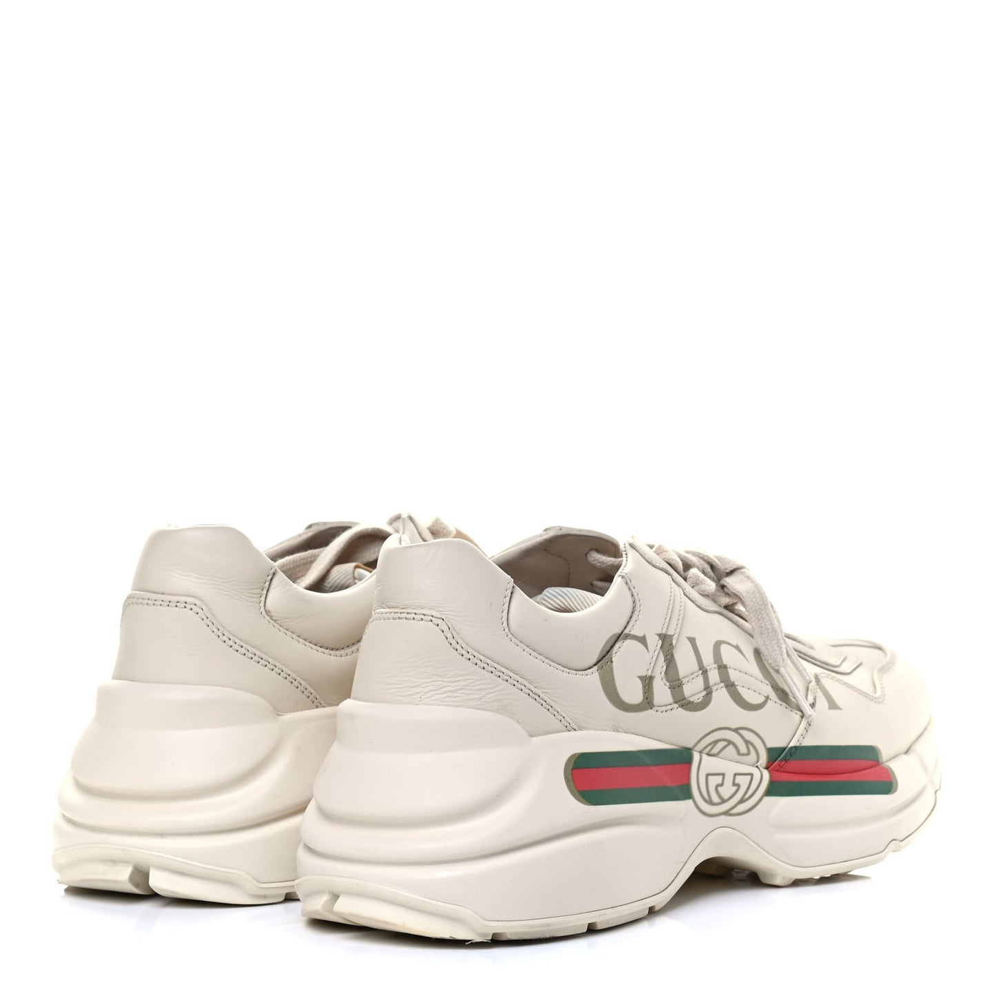 Calfskin Logo Womens Rhyton Sneakers 39 Ivory