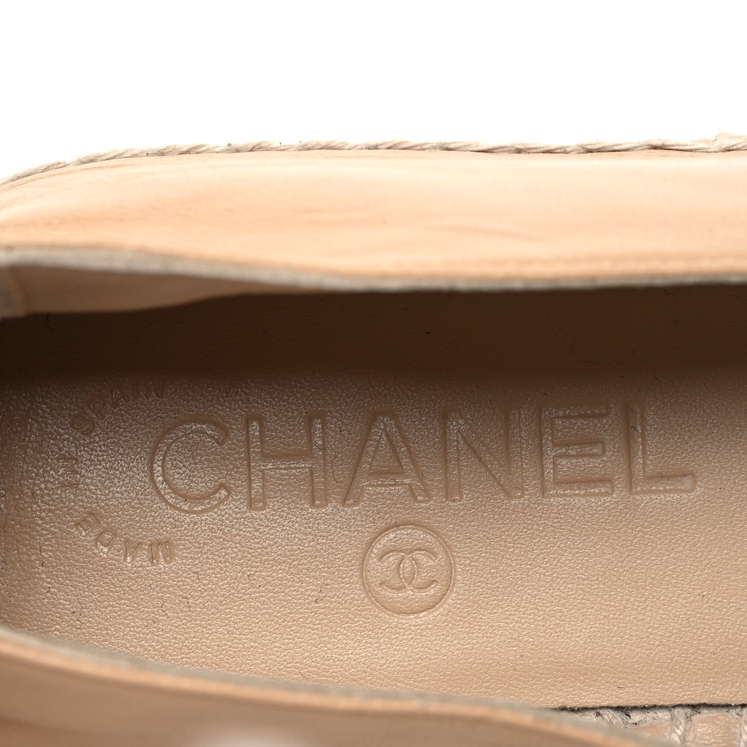 Chanel Lambskin CC Espadrilles 40 Beige Black 9 of 15