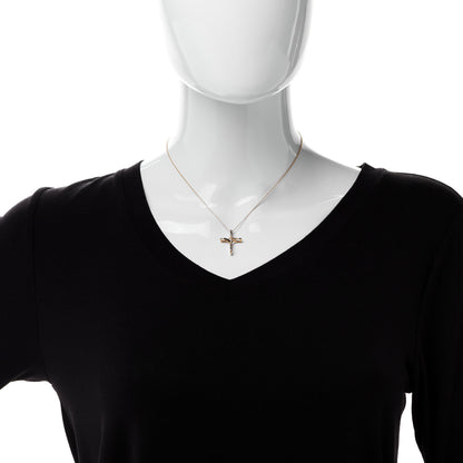 Tiffany 18K Yellow Gold Elsa Peretti Infinity Cross Pendant Necklace 2 of 6