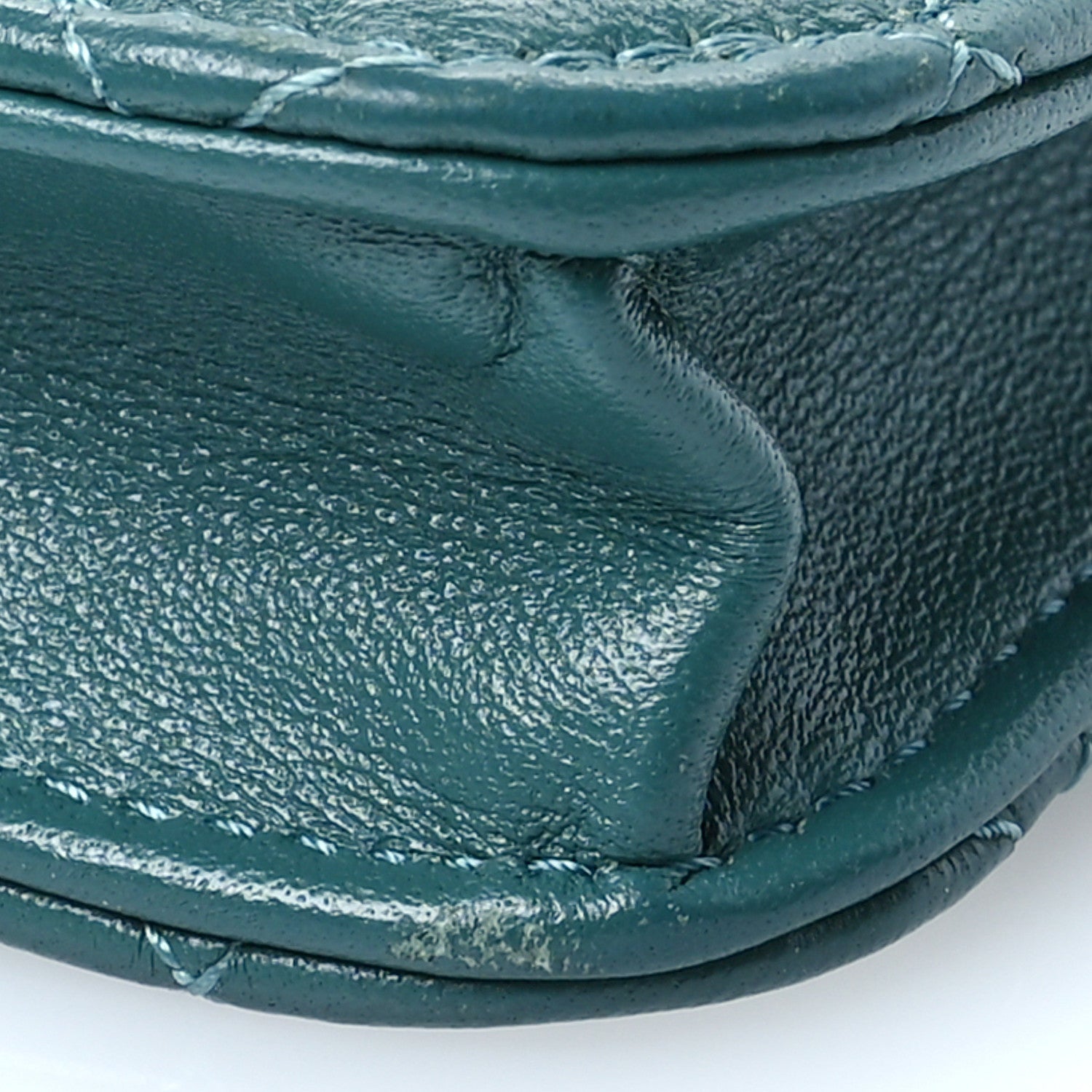 Chanel Lambskin Quilted Top Handle Flap Coin Purse With Chain Green 10 of 11