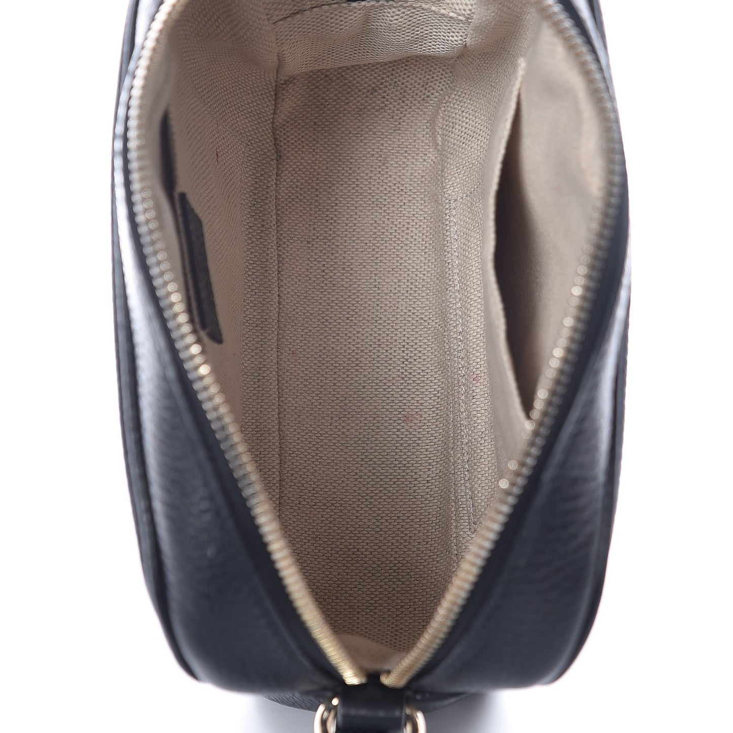 Pebbled Calfskin Small Soho Disco Bag Black