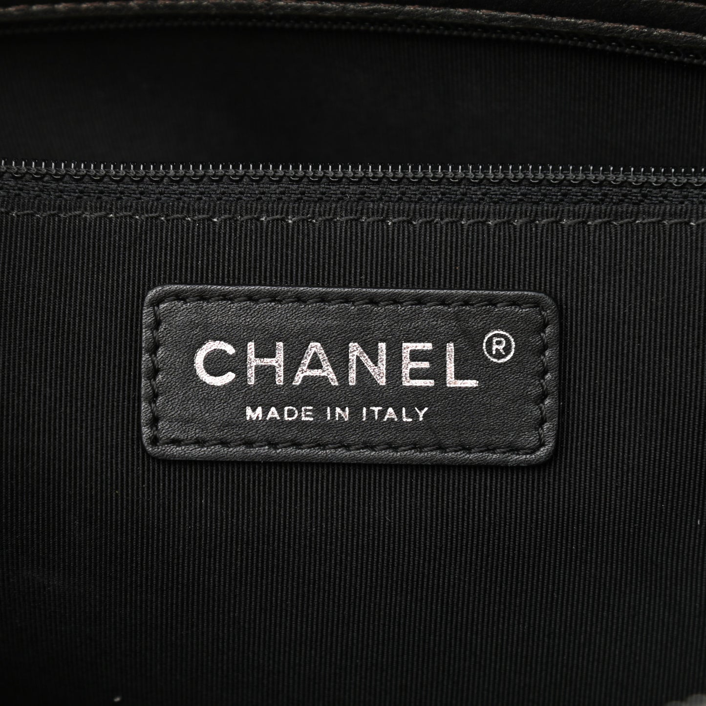 Metallic Goatskin Quilted Medium Rock In Rome Tote Charcoal