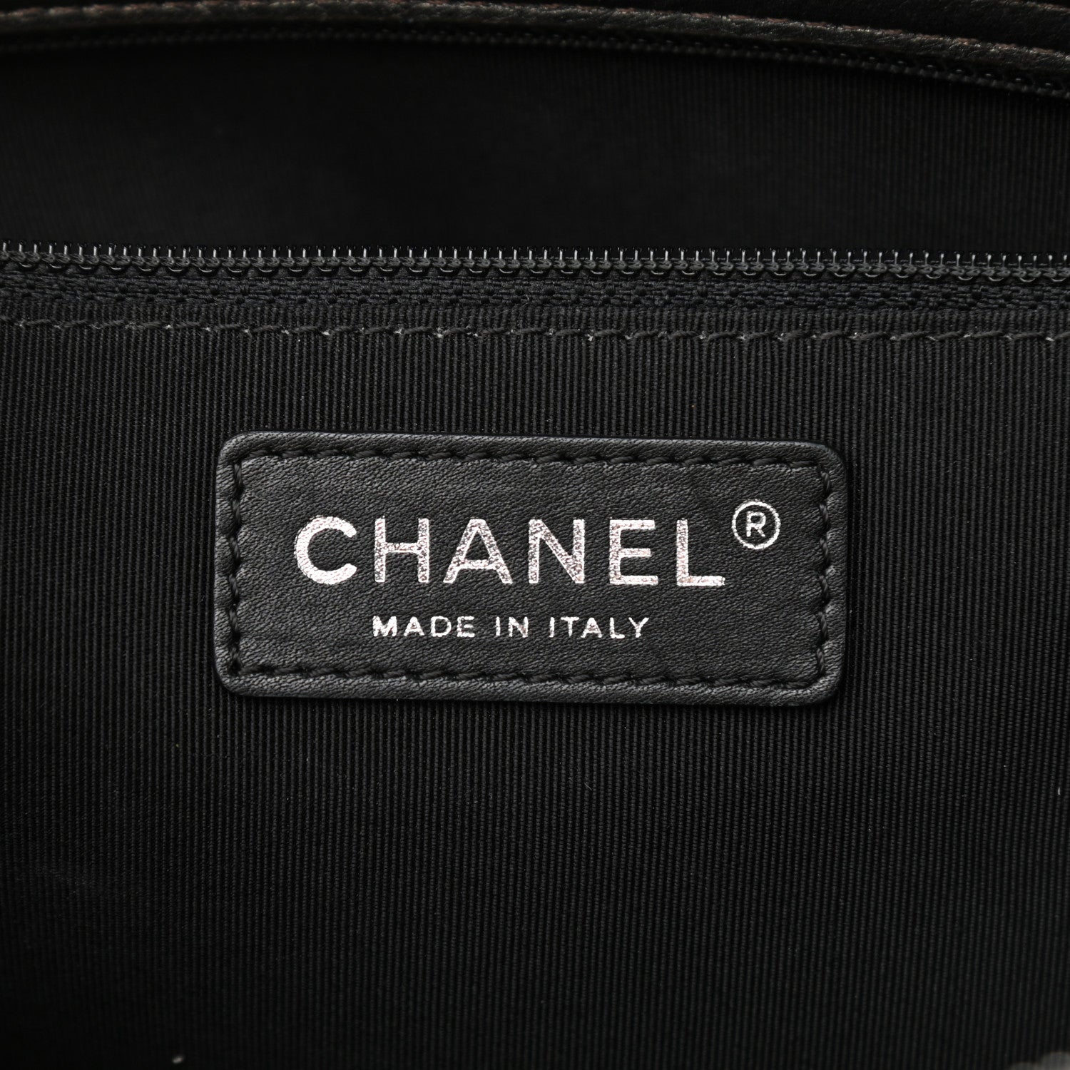 Chanel Metallic Goatskin Quilted Medium Rock In Rome Tote Charcoal 6 of 11