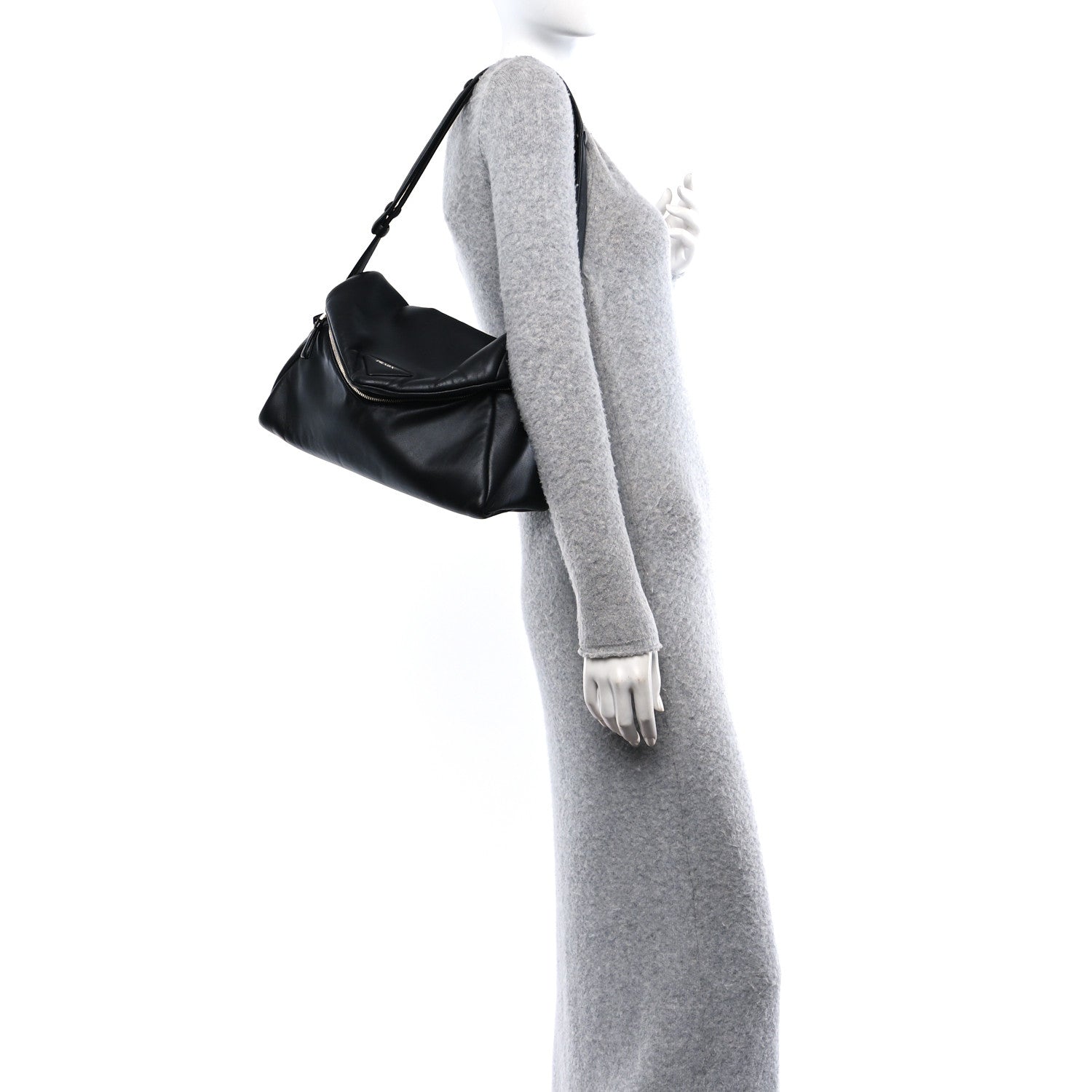 Prada Nappa Padded Signaux Bag Black 2 of 10
