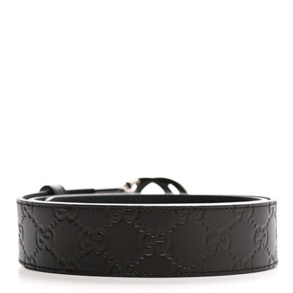 Gucci Guccissima Signature Interlocking G Reversible 37mm Belt 85 34 Black Cocoa 2 of 6