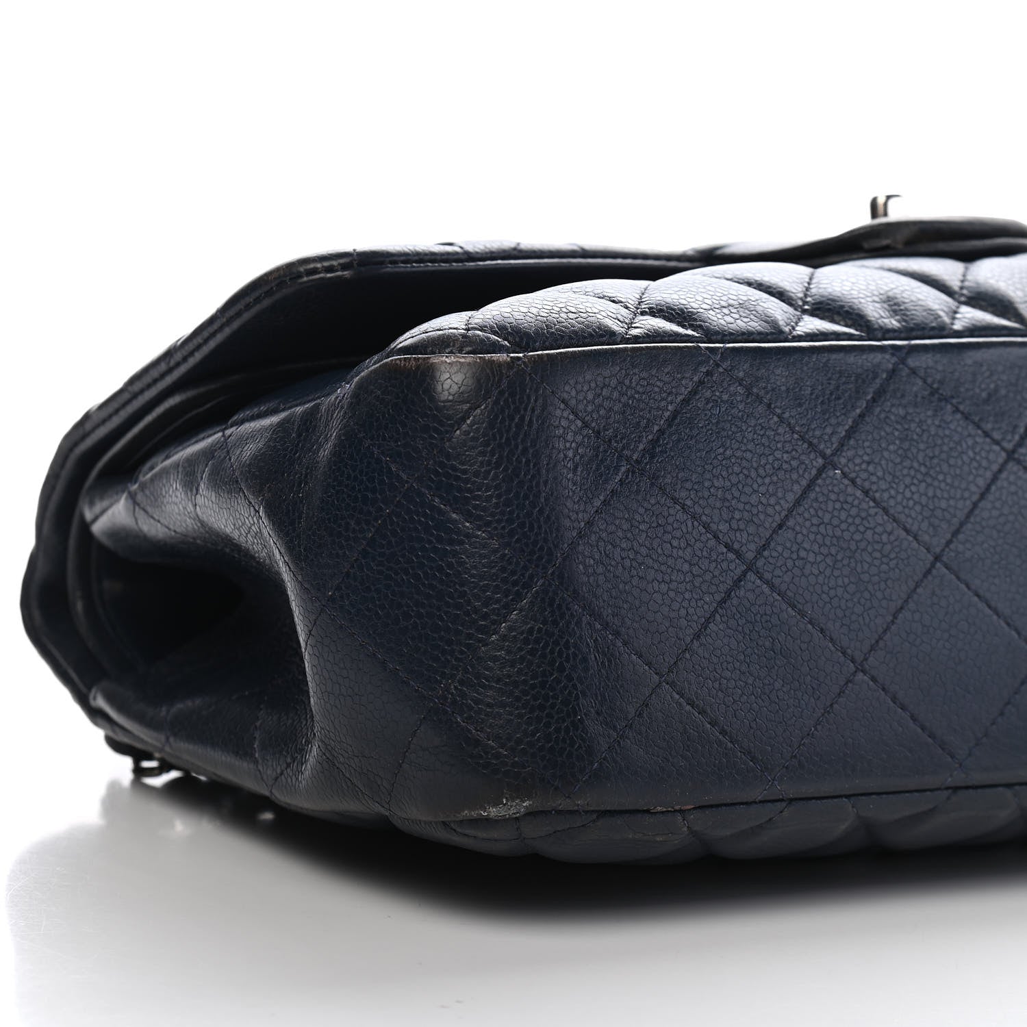Chanel Caviar Quilted Jumbo Double Flap Navy 9 of 15