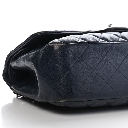 Chanel Caviar Quilted Jumbo Double Flap Navy 9 of 15