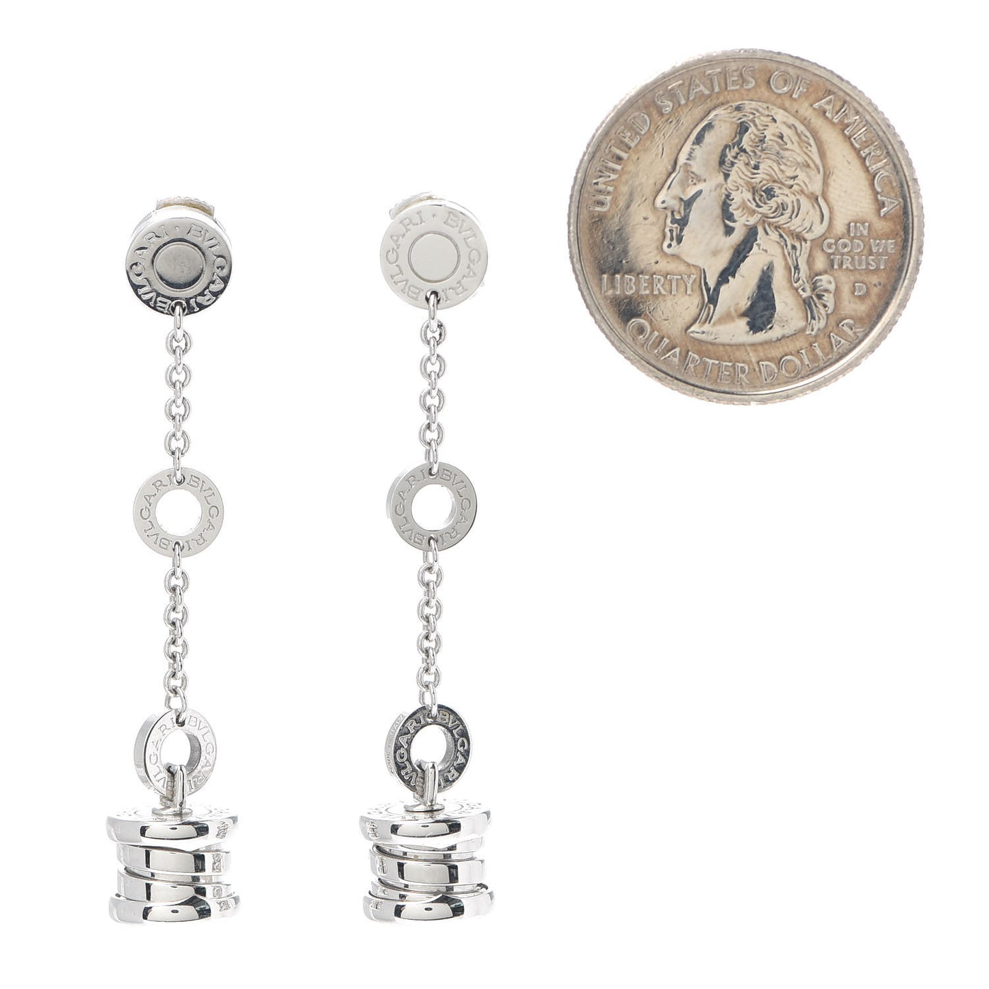 18K White Gold B.Zero1 Drop Earrings