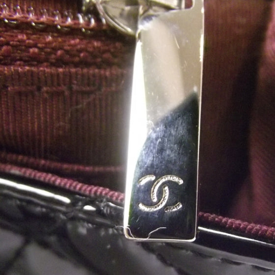 Chanel Patent Secret Label Medium Flap Black 13 of 14