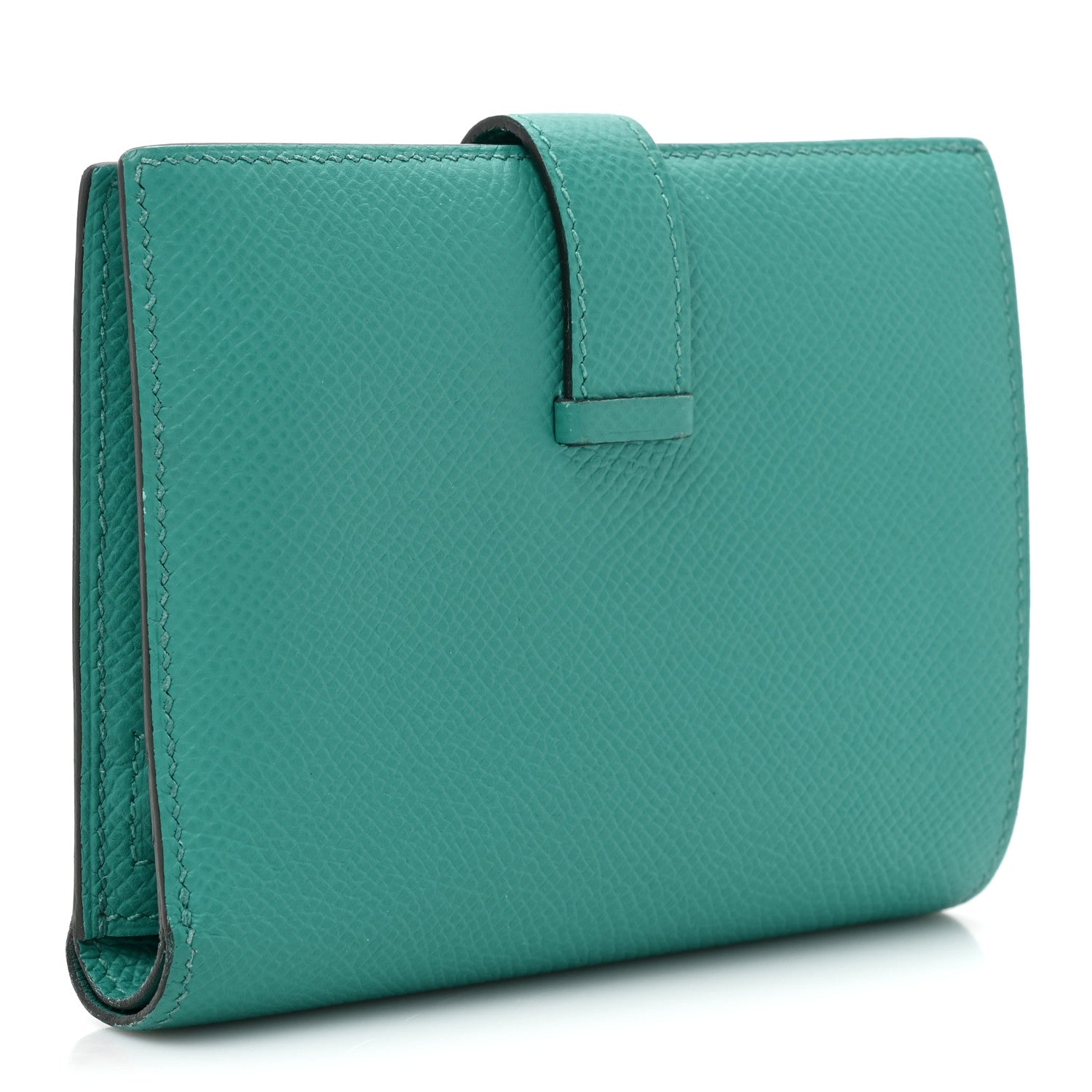 Hermes Epsom Bearn Compact Wallet Vert Verone 3 of 12