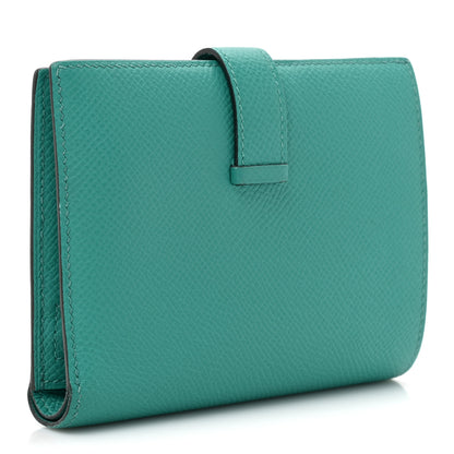 Hermes Epsom Bearn Compact Wallet Vert Verone 3 of 12