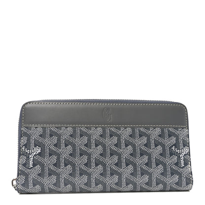 Goyard Goyardine Matignon Zip Around GM Wallet Grey 1 of 7
