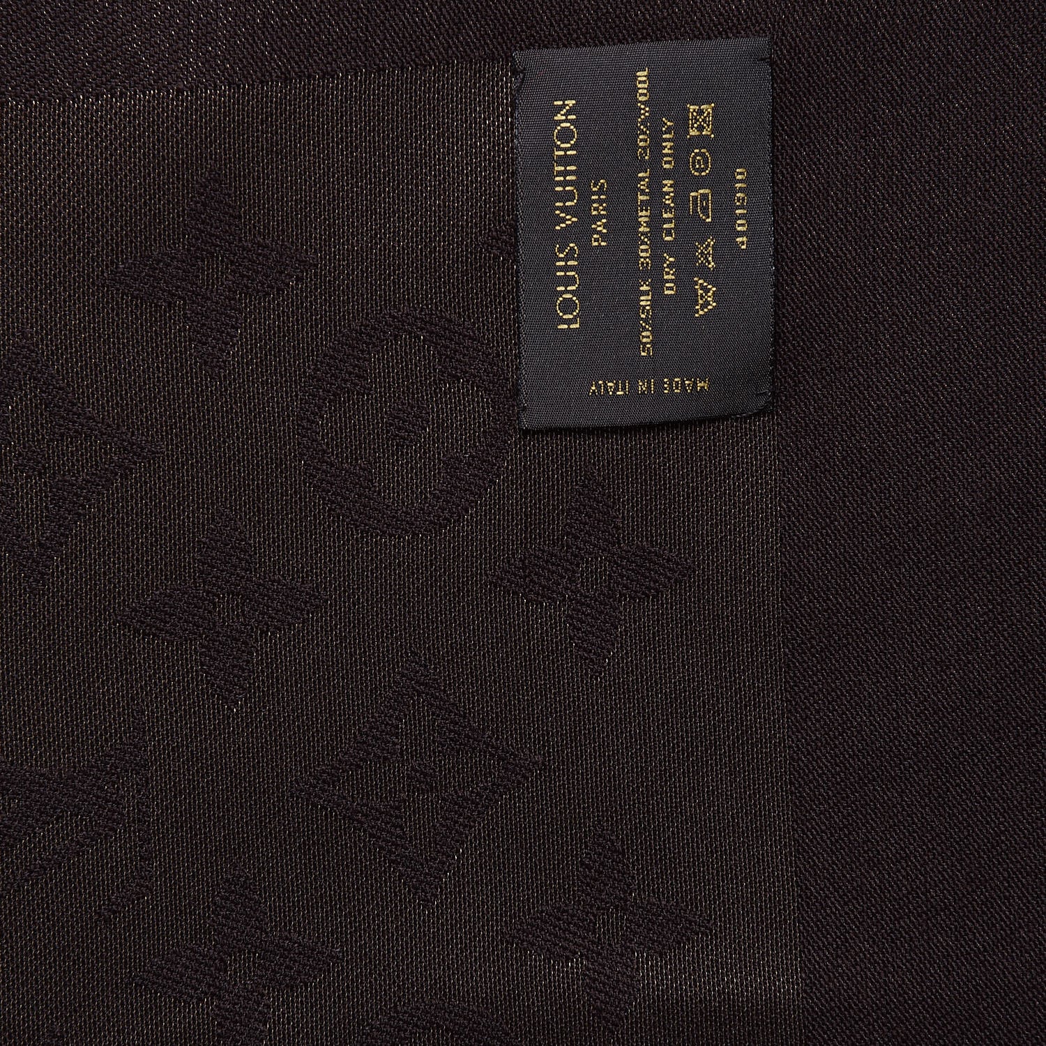 Louis Vuitton Silk Lurex Wool Monogram Shine Shawl Brown 5 of 5