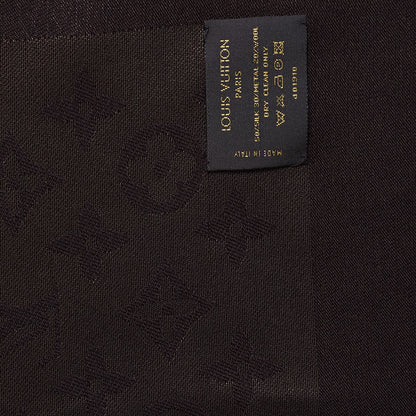 Louis Vuitton Silk Lurex Wool Monogram Shine Shawl Brown 5 of 5