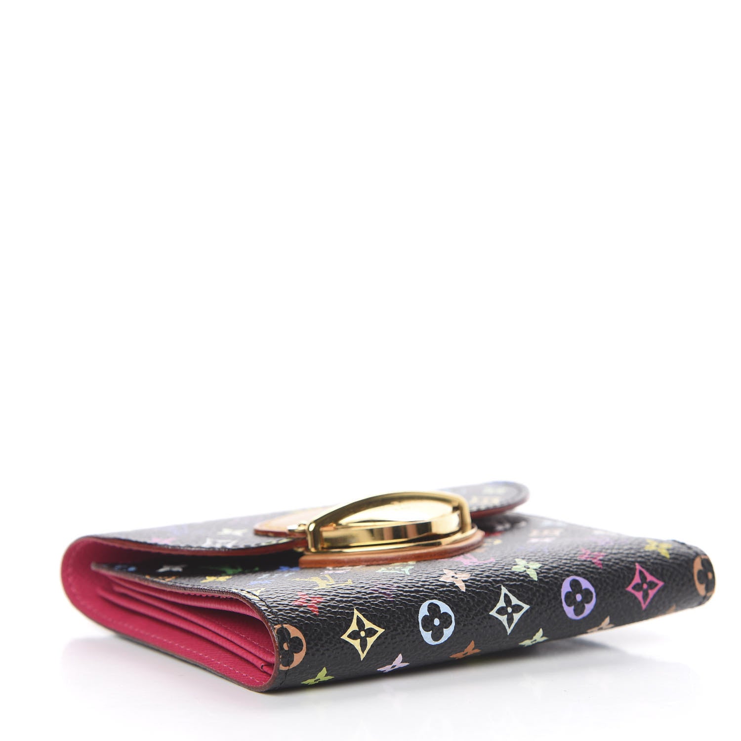 Louis Vuitton Monogram Multicolor Joey Wallet Black Grenade 4 of 6